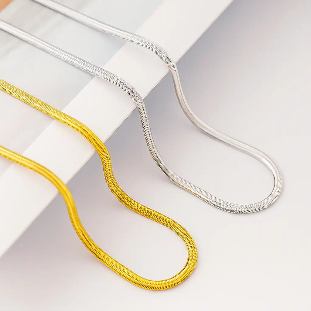 Colar Mona Lisa - Folheado a prata e ouro